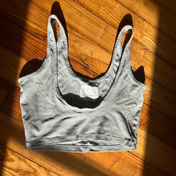 Adidas Ribbed Cropped Tank - Picture 2 of 3